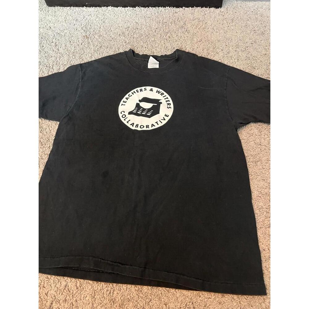 Vintage 90s “Teachers & Writers Collab” Typewriter Graphic Tee Single Stitch XL